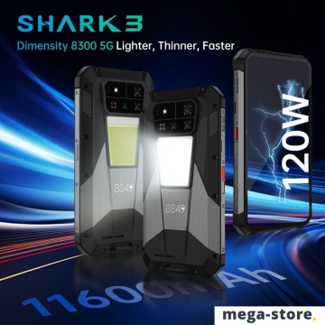 Телефон Unihertz Shark 3 16GB/512GB (черный/серый)