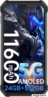 Телефон Unihertz 8849 Tank 4 12GB/512GB (черный/серый)